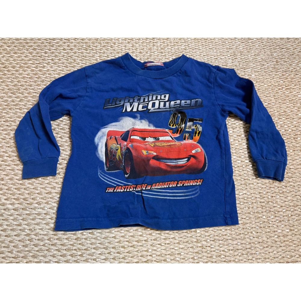 Disney Pixar Cars Lightning McQueen Long Sleeve Graphic Tee vintage Y2K 6/7